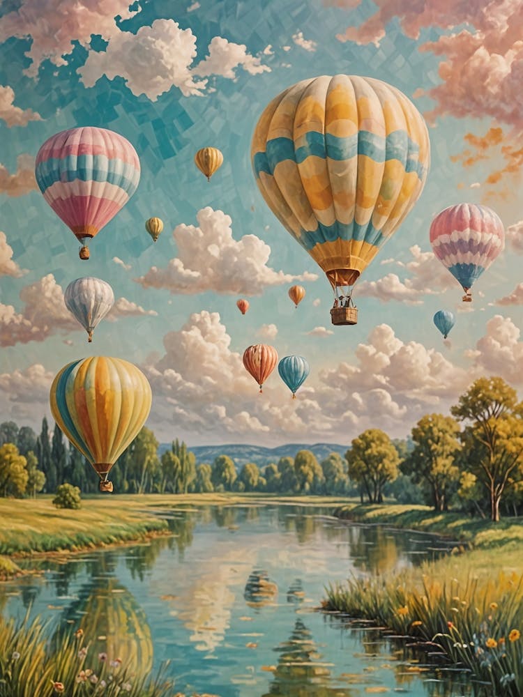 Ballons à Air Chaud Pastel n°1