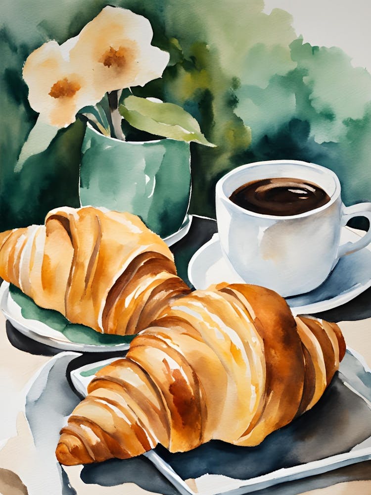 Croissants and coffee