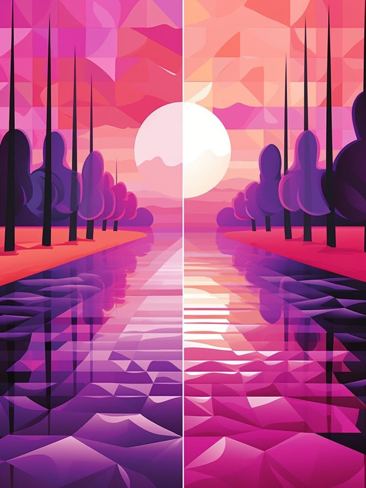 Landscape Geometric Abstract Illustration 16
