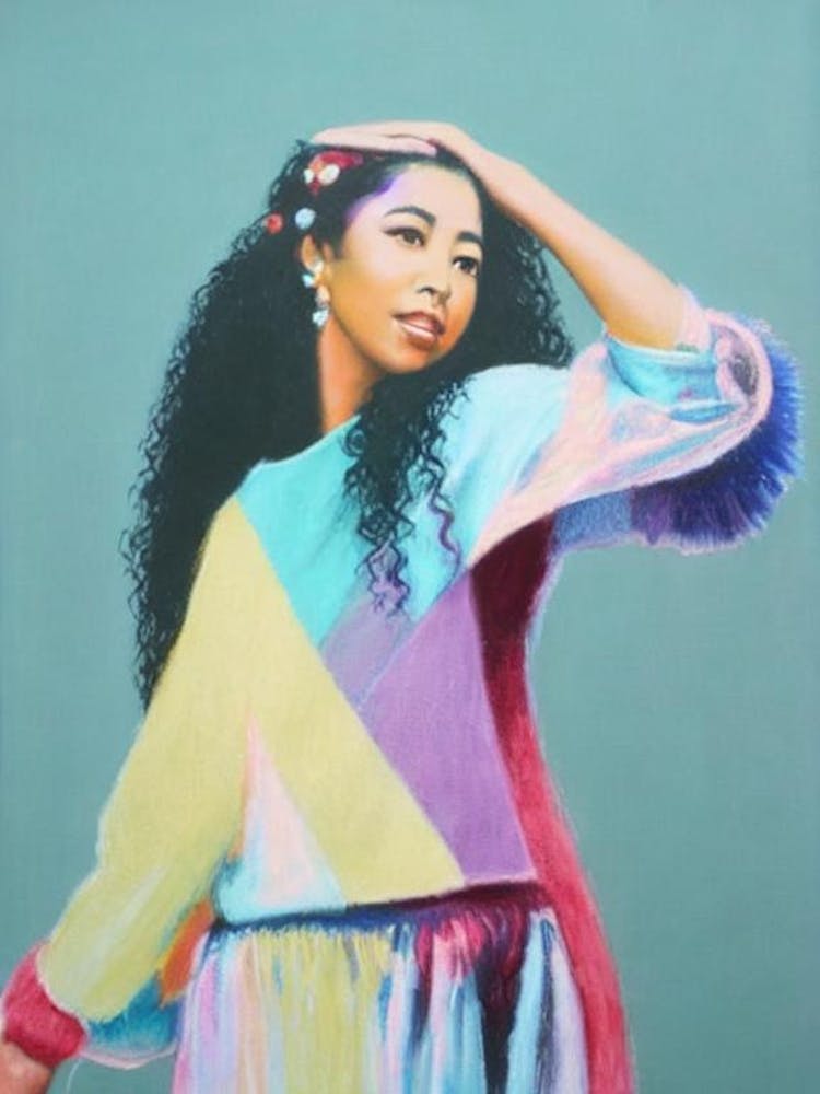 Irene Cara Colourful Illustration