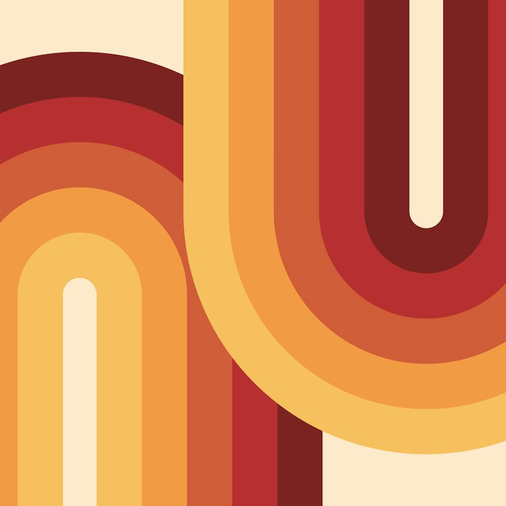 Midcentury Modern Geometric Arch Rainbow 11 In Retro Vibes 02