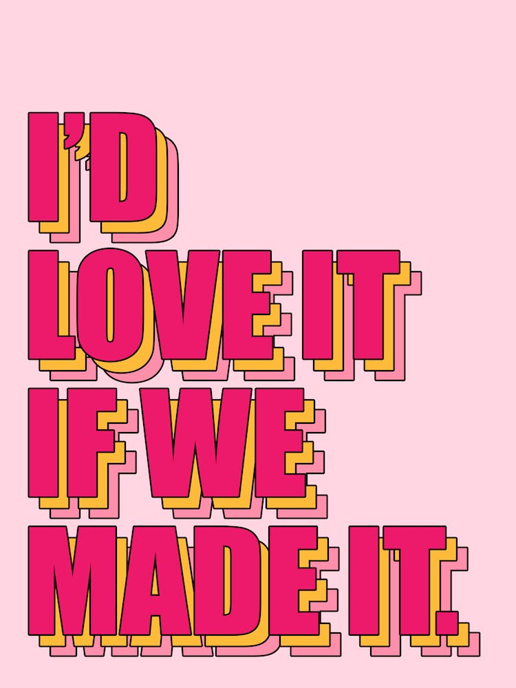 The 1975 Love It If We Made It Pink Red Print