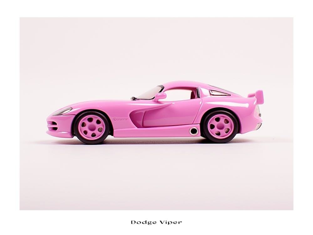 Toy Car Dodge Viper Pink Poster