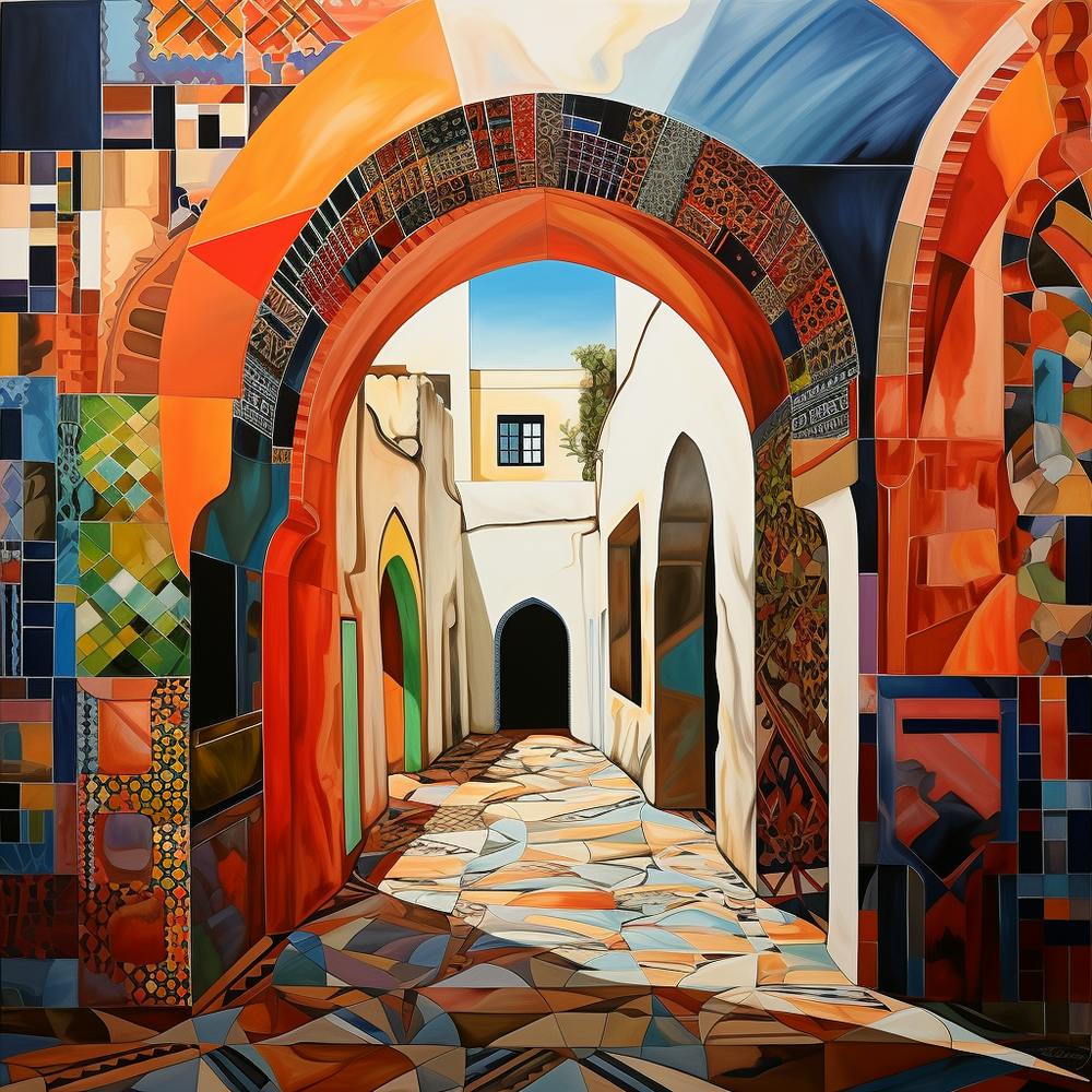 Bohemian Contemporary - Archways With Colourful Tiles