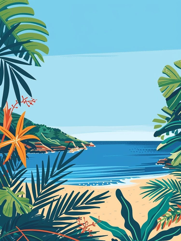 Okinawa Japan 4 Colourful Illustration