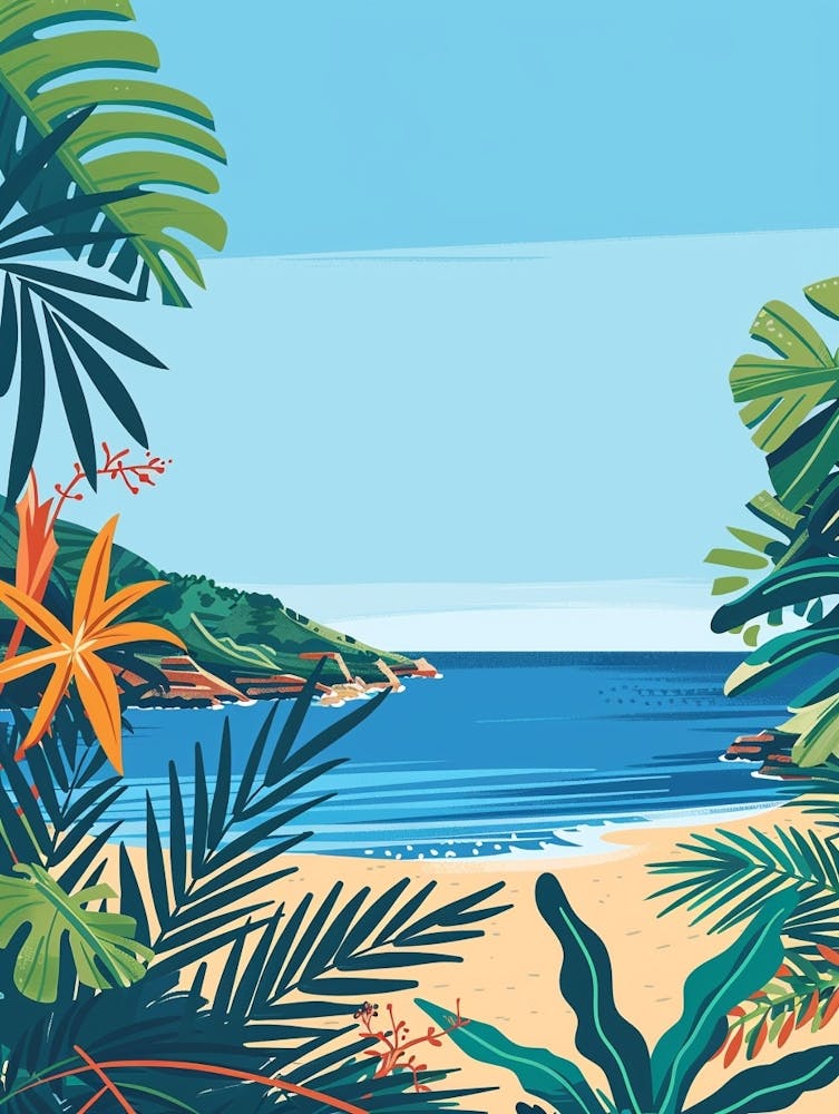 Okinawa Japan 4 Colourful Illustration