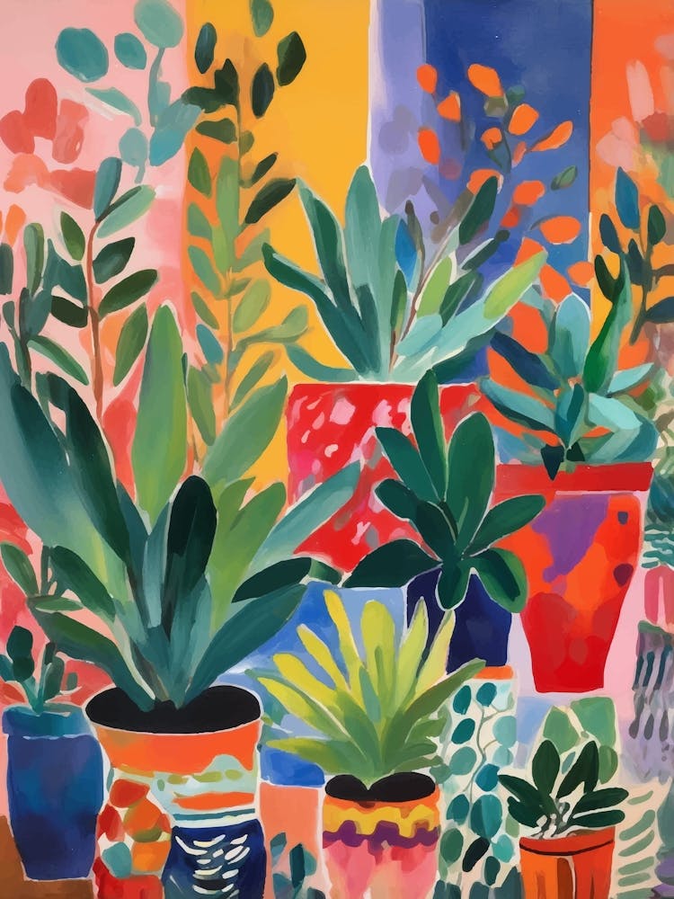 Variety of Potted Plants