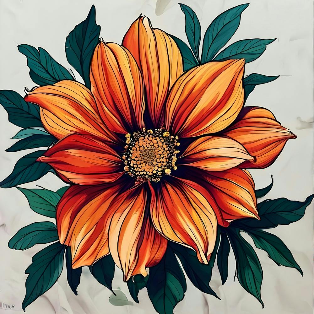 Orange Dahlia