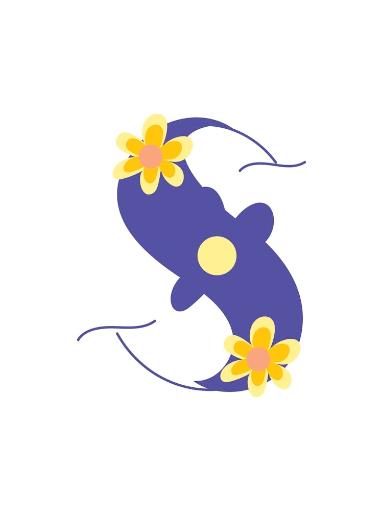 Wohnzimmer florale Buchstaben Lila 19