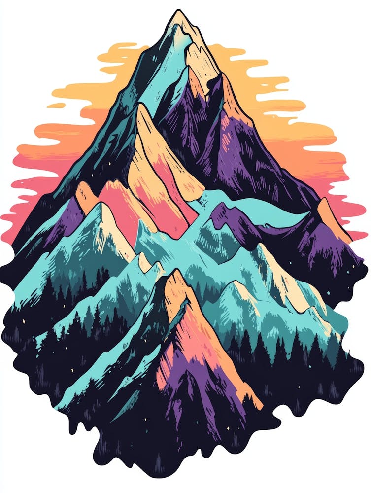 Mountains At Sunset 3