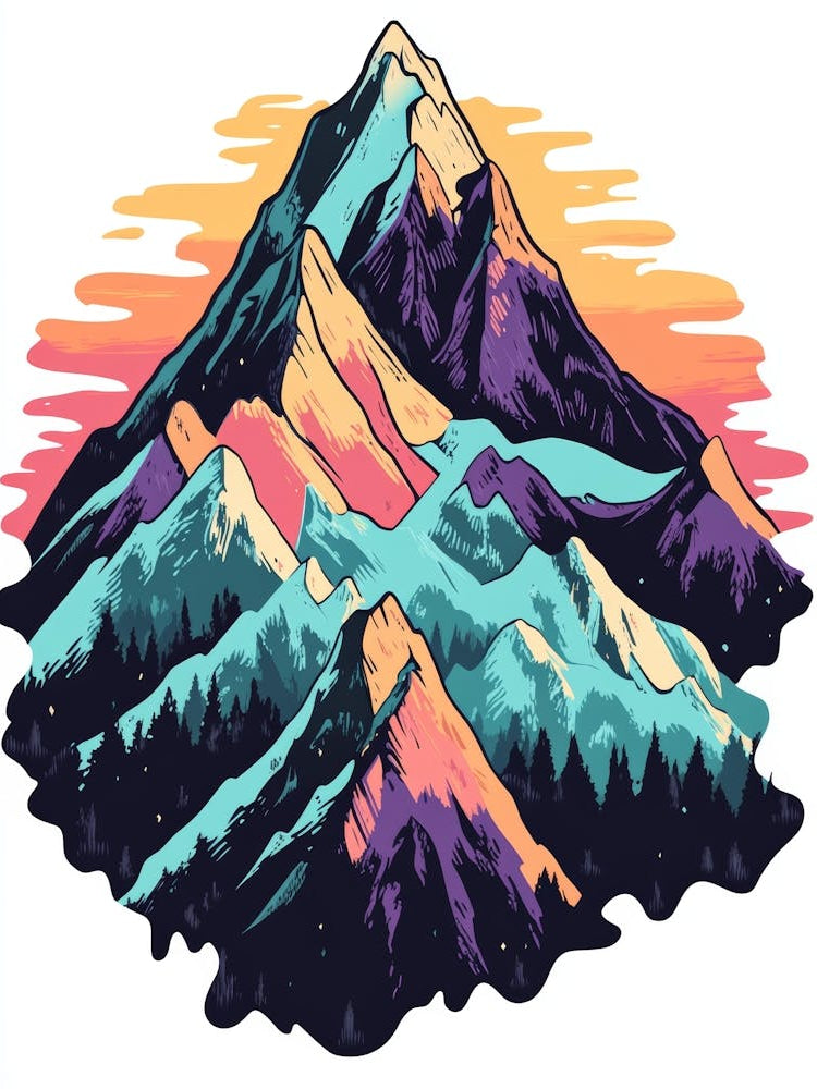 Mountains At Sunset 3