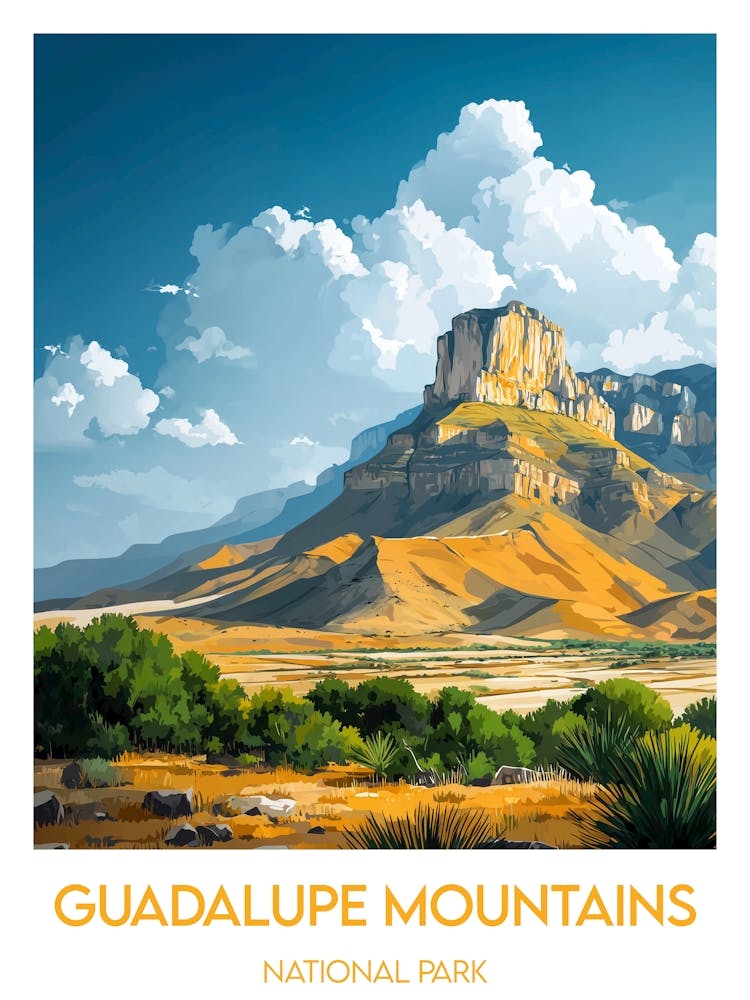 Reiseplakat Guadalupe Mountains National Park