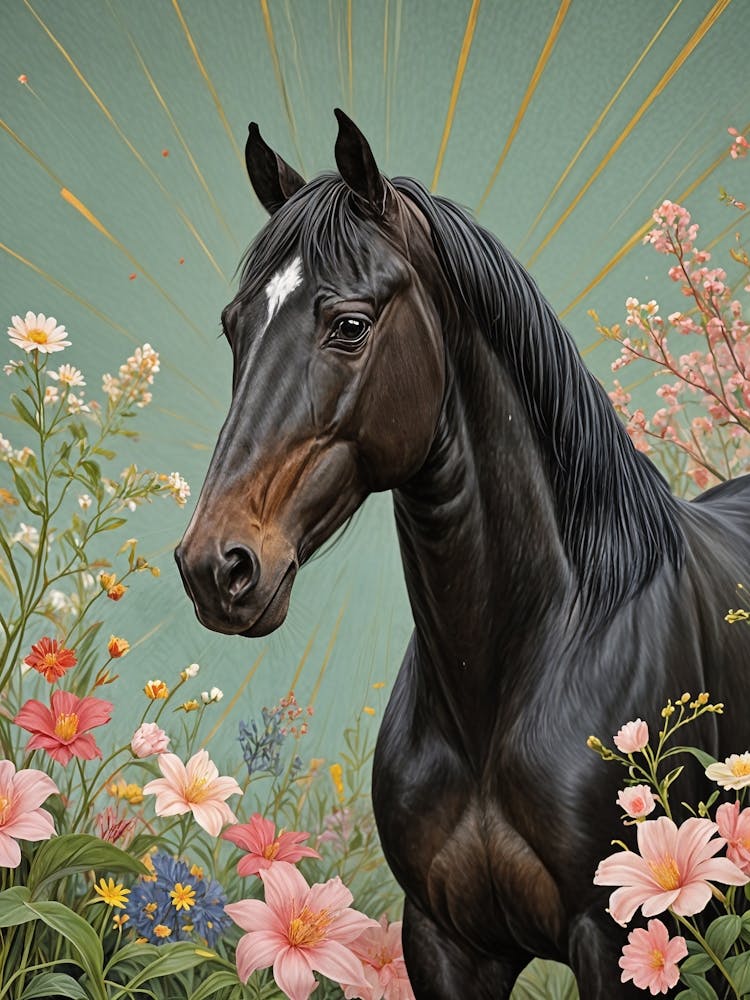 Black Beauty In Flowers no1