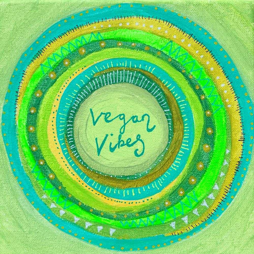 Vegan Vibes Green Vegetarian Mandala