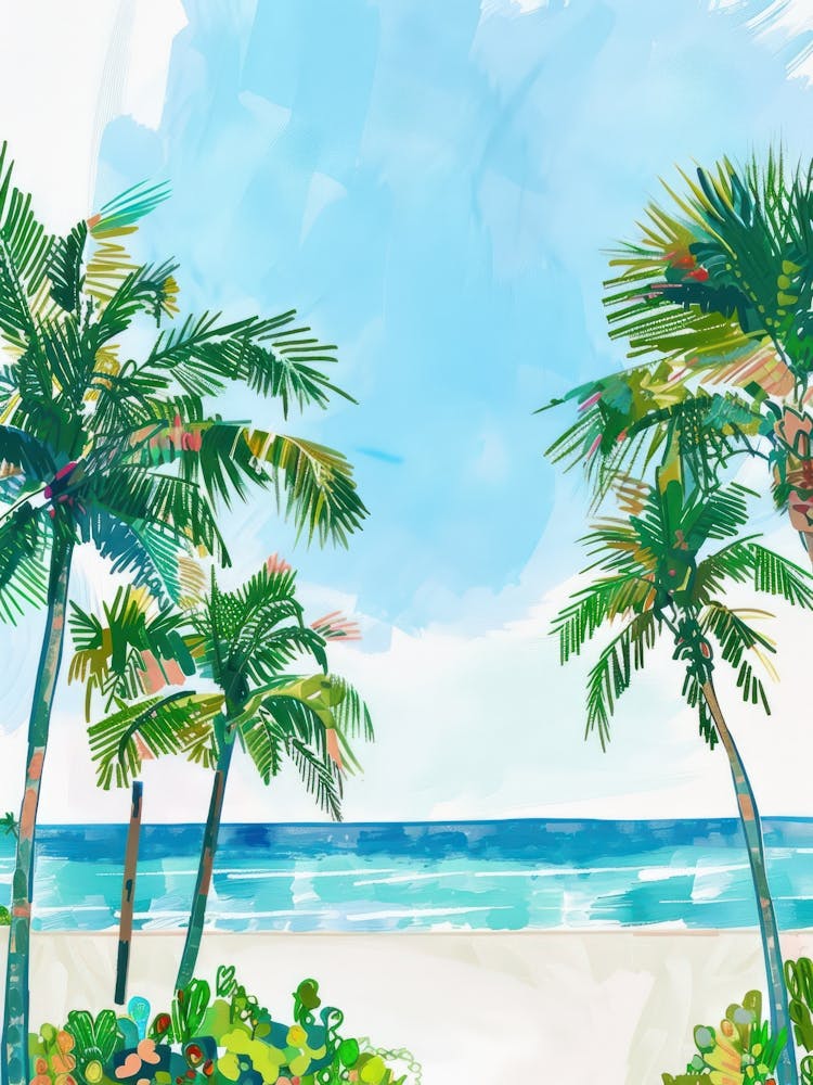 Reiseposter Glückliche Orte Miami Beach 2