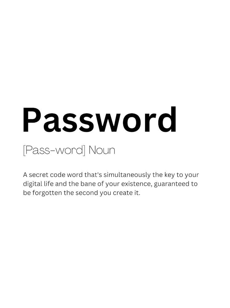 Password Definition Meaning 1 Art Print by Kaigozen – Fy!