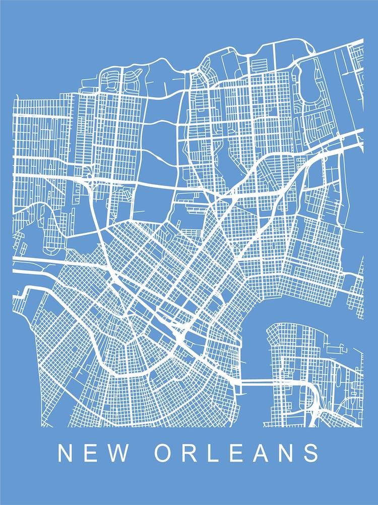 New Orleans Map Blueprint