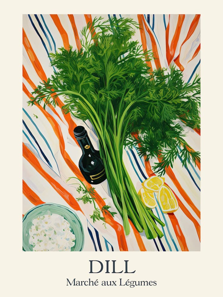 Marche Aux Legumes Dill Summer Illustration 4