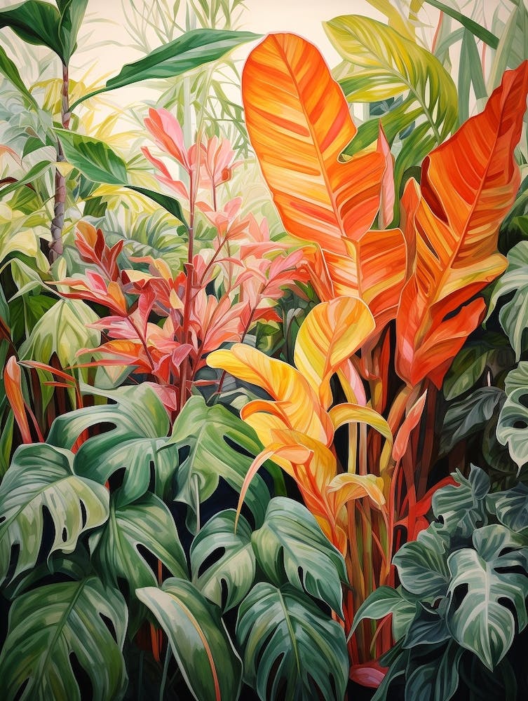 Tropical Plant Painting Chinese Evergreen 4