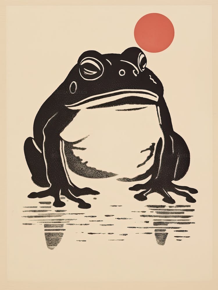 Frog Matsumoto Hoji Inspired Japanese Neutrals And Red 5