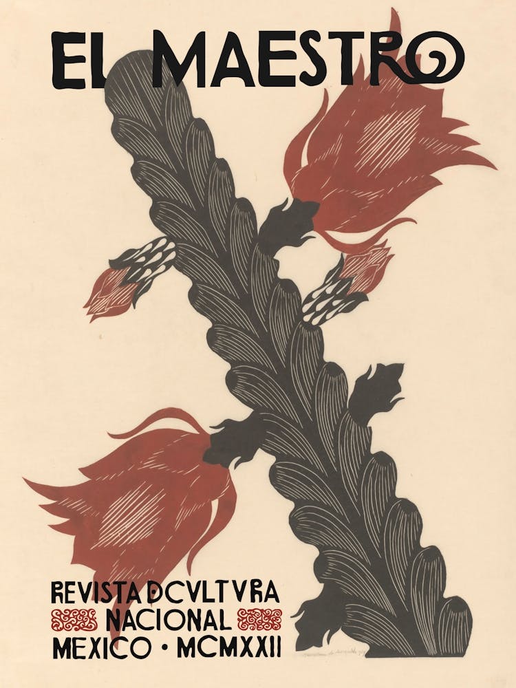 Mexican El Maestro Red Cactus