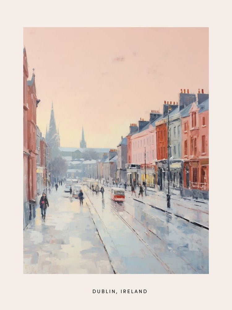 Dreamy Winter Painting Poster Dublin Ireland 2