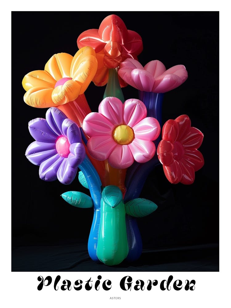 Bright Inflatable Flowers Poster Asters 6