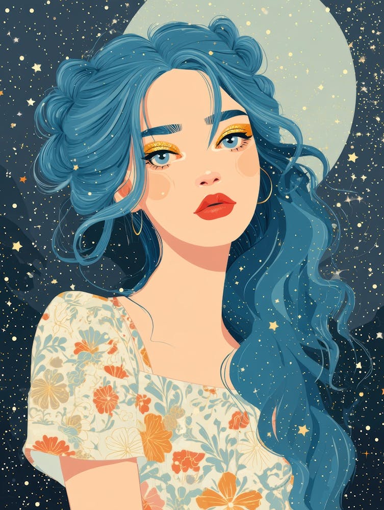 Blue Haired Girl 18