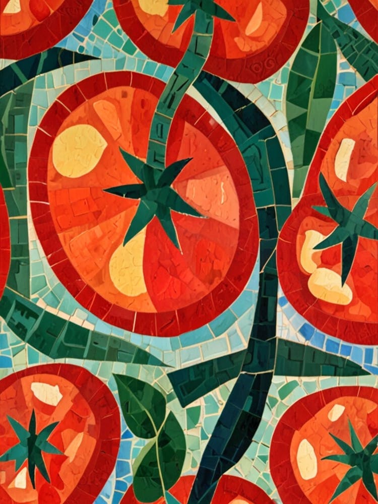 Mosaic Tomato Painting