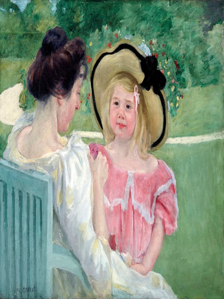 In The Garden (1903–1904), Mary Cassatt