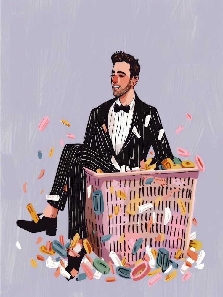 Man In A Basket