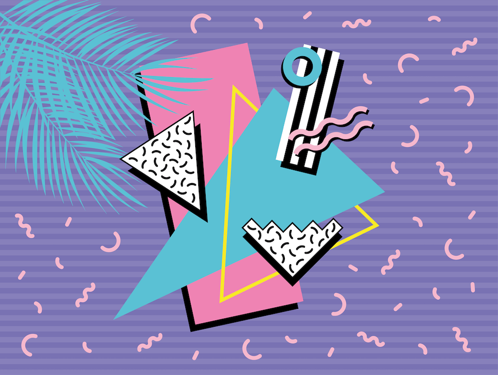 Memphis Pattern Retro Synthwave 80s Vintage Summer Palmtree 90s Artwork