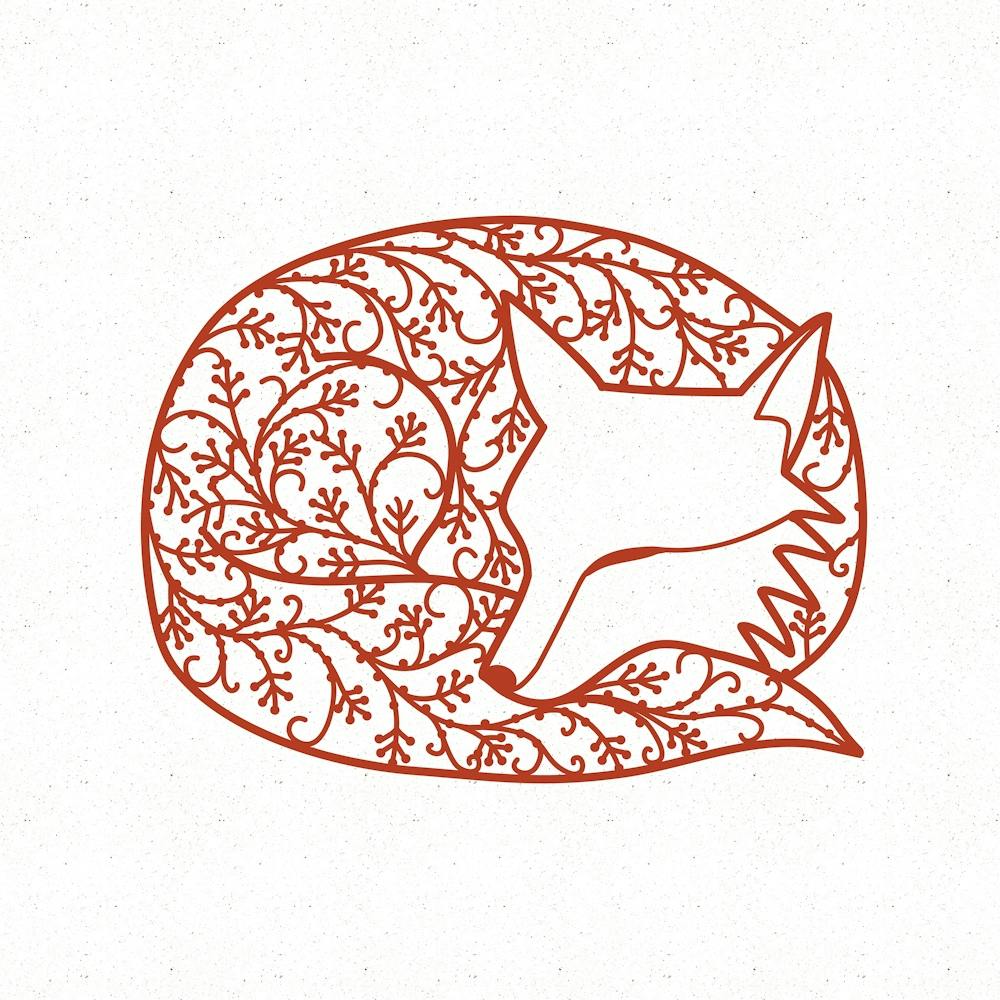 Fox Sleeping Papercut
