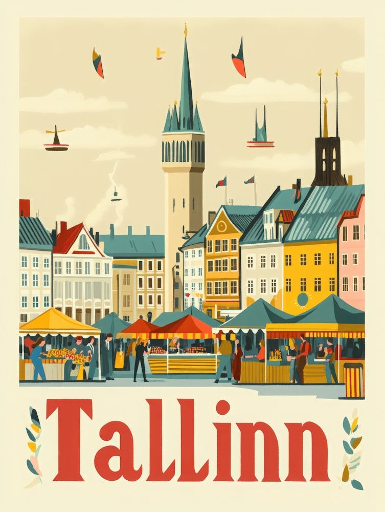 Aihrgdesign A 1970s Inspired Travel Poster For Tallinn Depict E7c2e261 76a3 44ff 9d29 58de43624af7 2