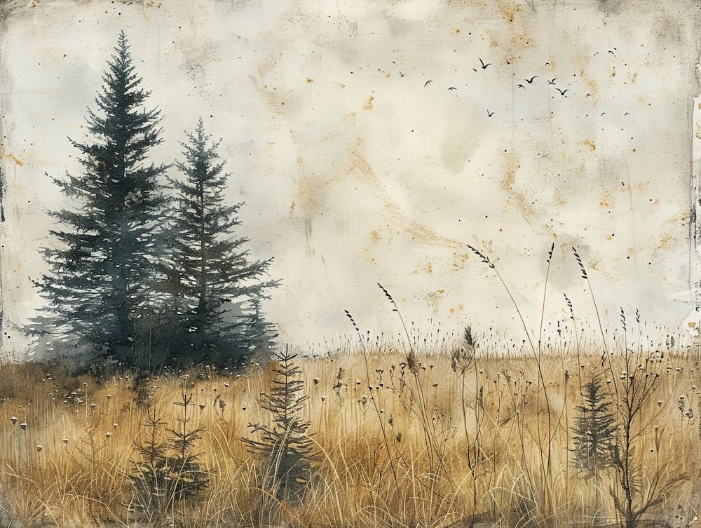 Field Of Pines Canvas Print