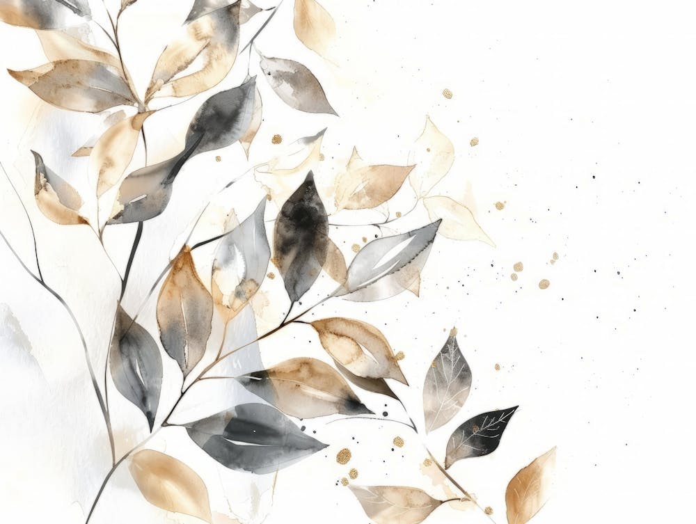 Watercolor Leaves 3