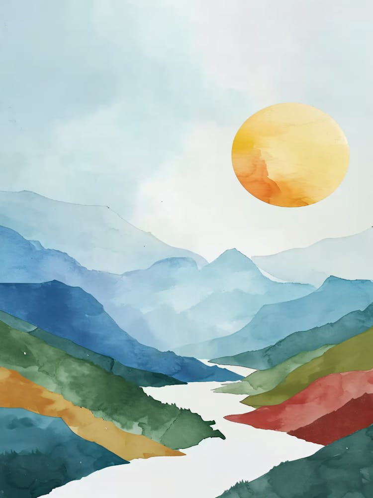 Watercolor Landscape Painting