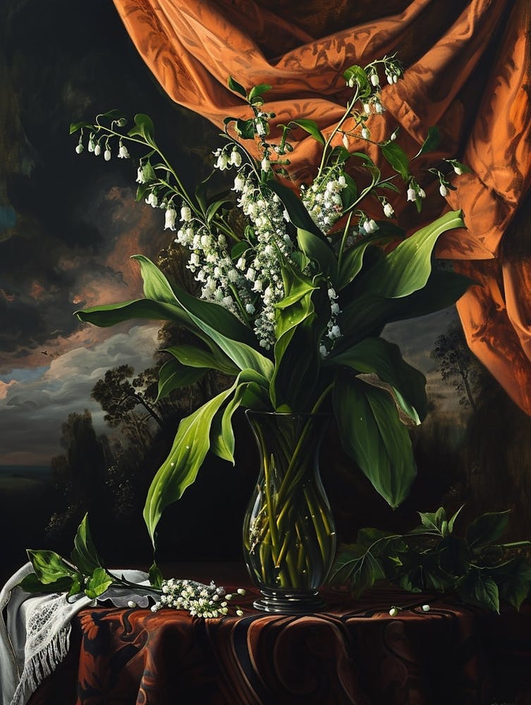Baroque Floral Still Life Lily Of The Valley 1