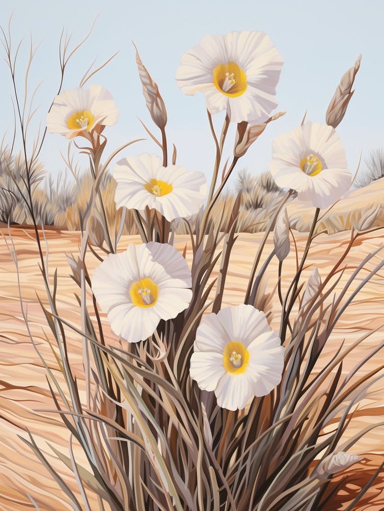 Flax Flower 3 Flower Painting