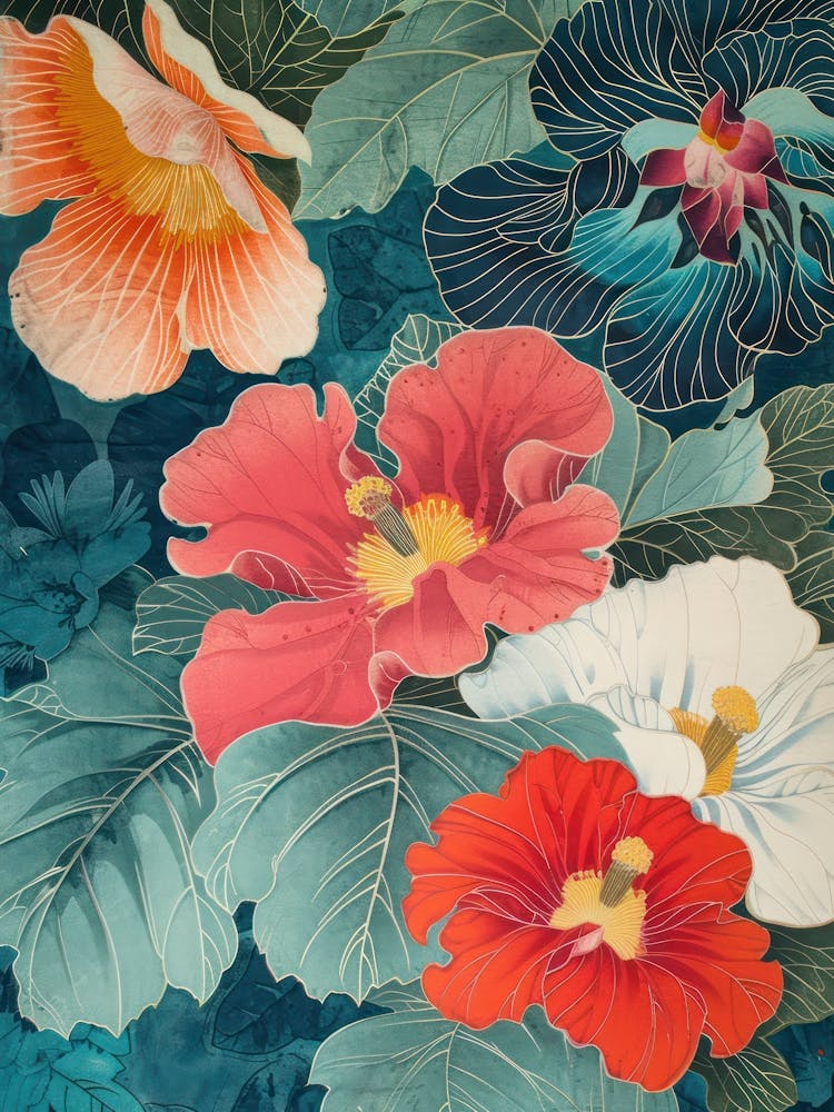 Great Japan Hokusai Japanese Flowers 5