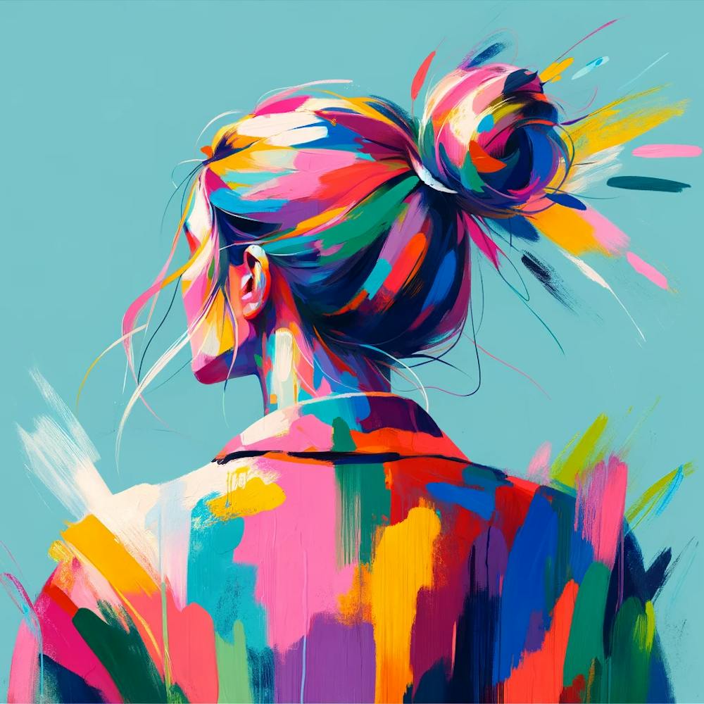 Colorful Woman Painting
