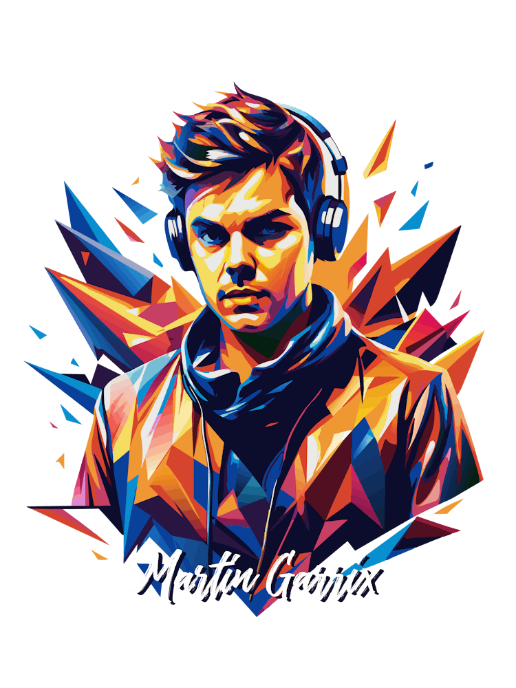 Martin Garrix 02 Portrait Music Icon Style WPAP Pop Art