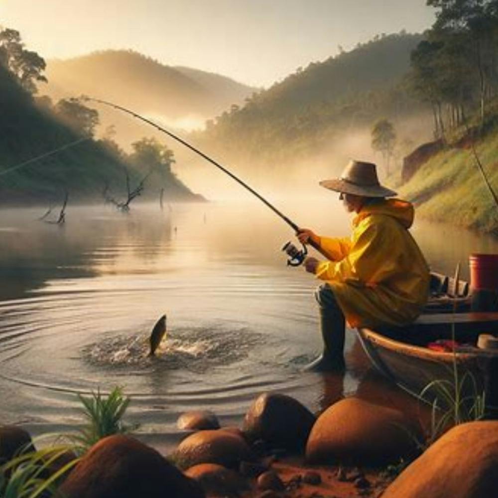 Fishing hook and line