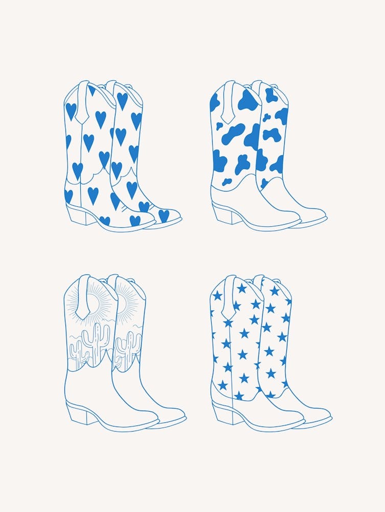 Blue Cowboy Boots
