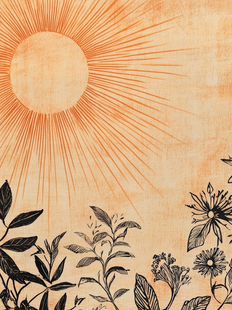 Sun And Flowers