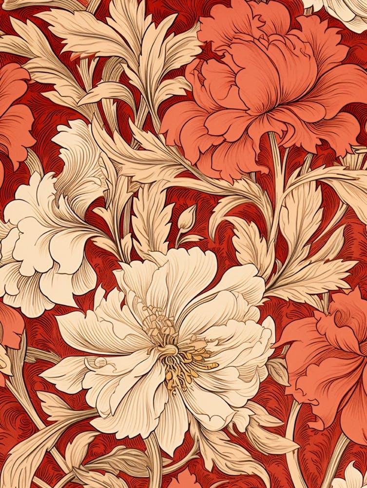 Papier Peint Motif Floral 4