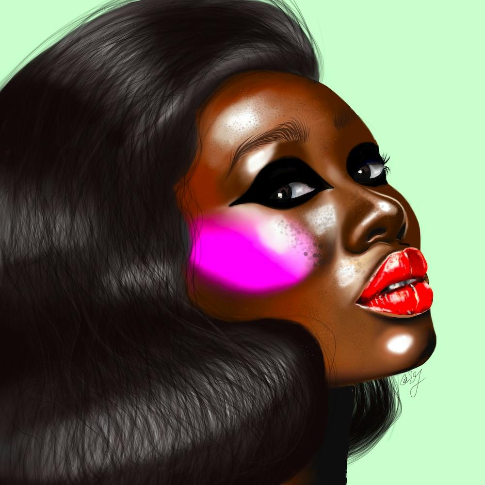 Studio 54 Girl Square