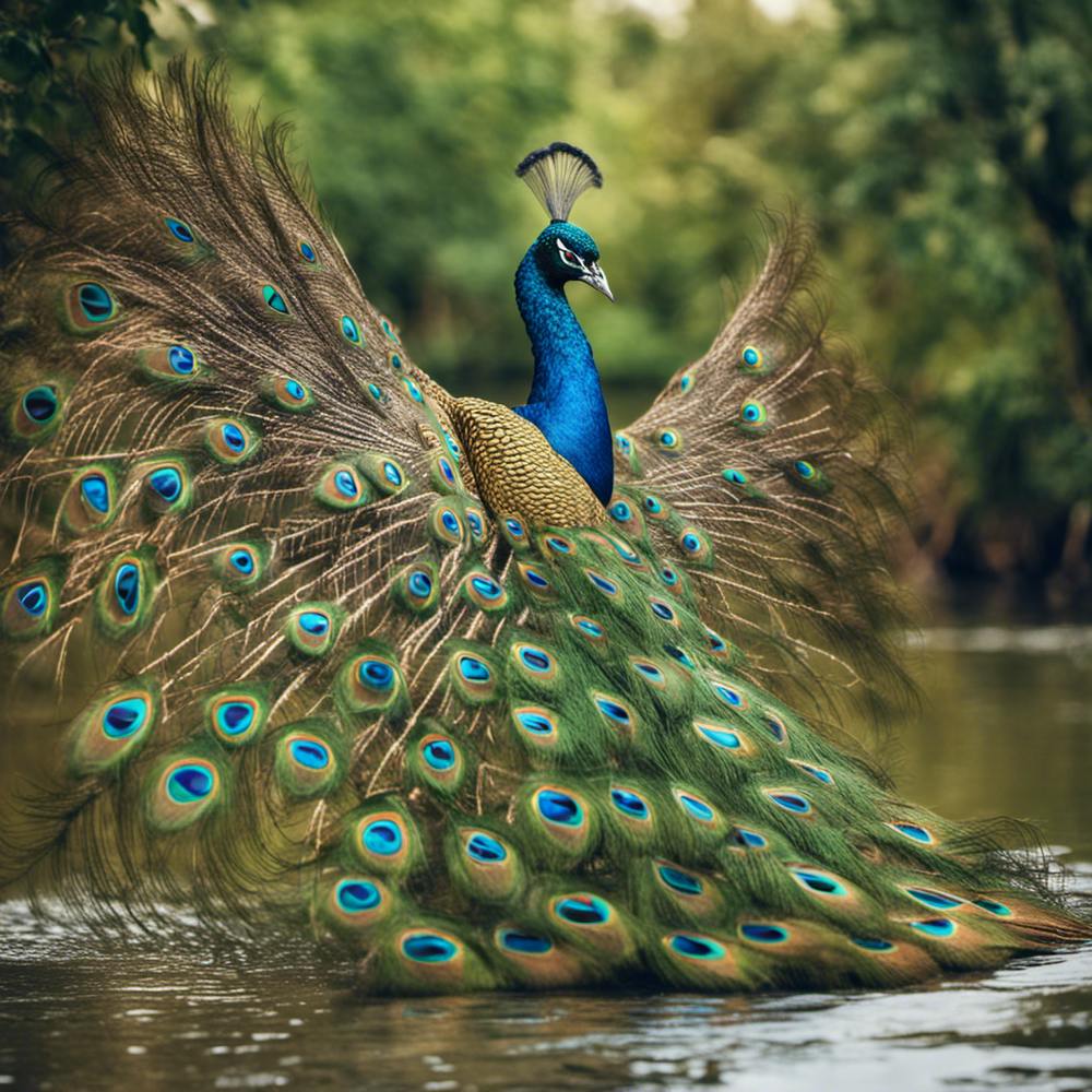Peacock In The Water