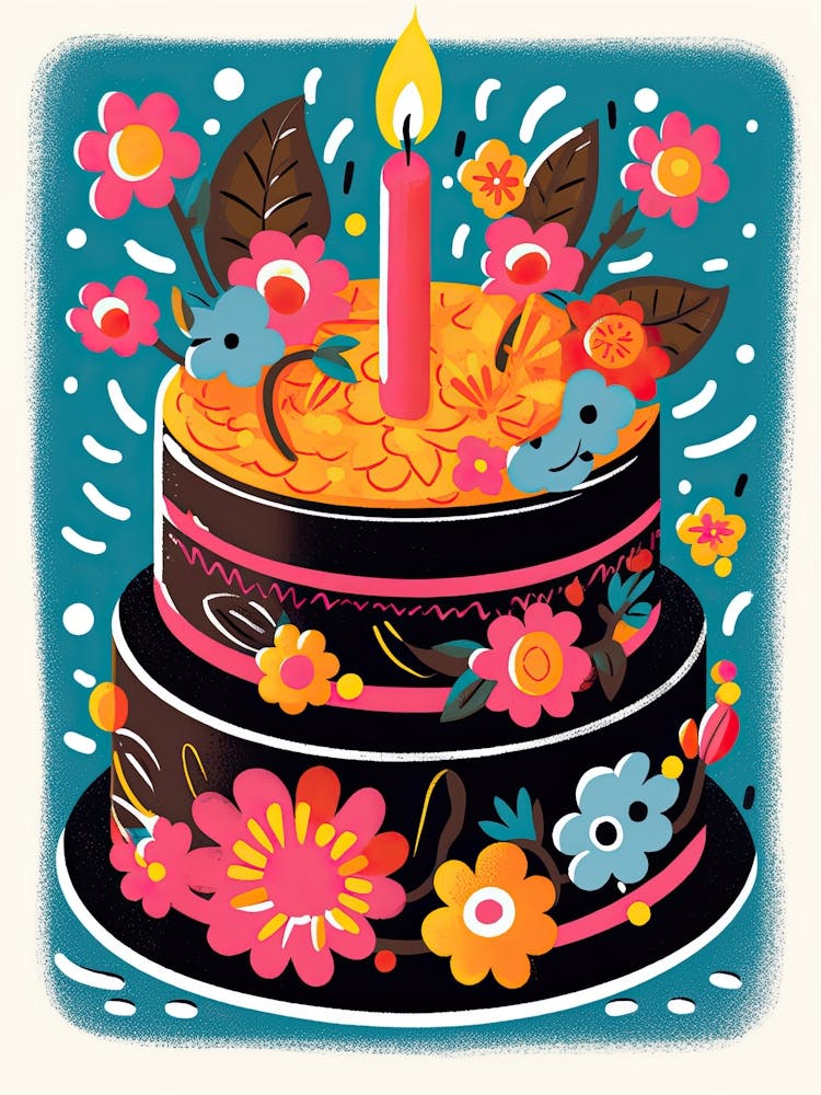 Birthday Cake Illustration 10