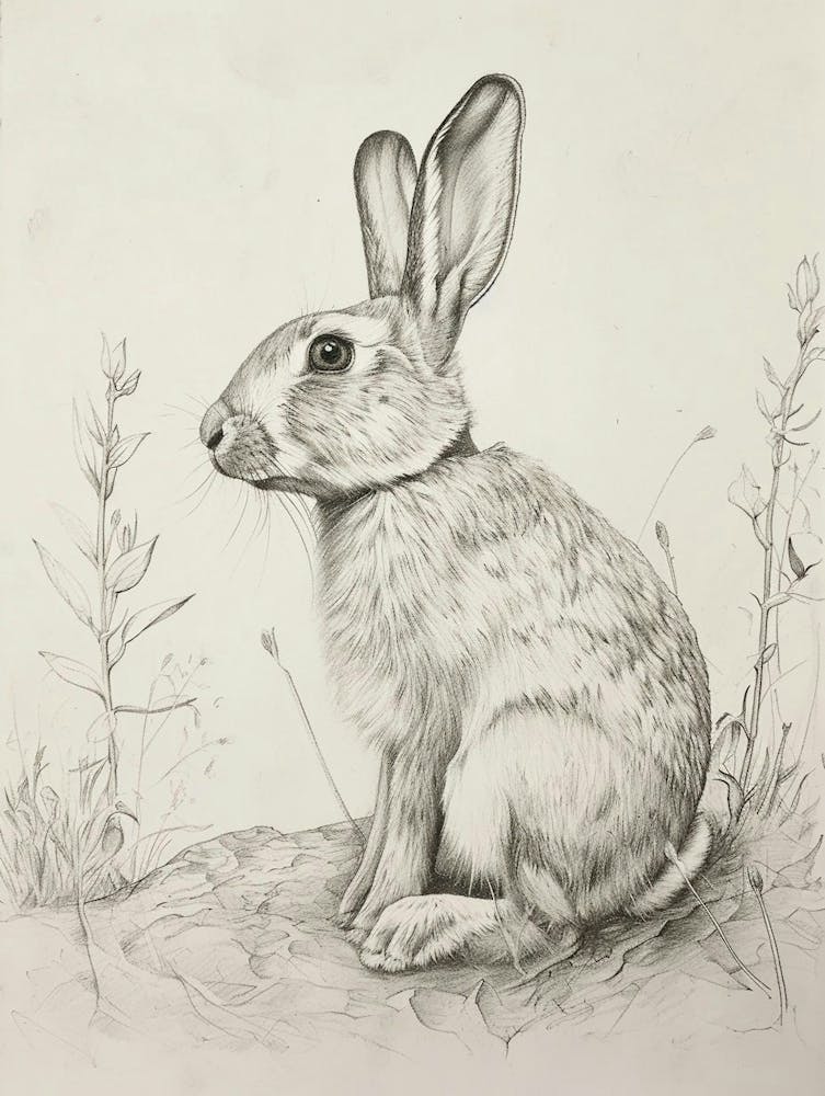 Havana Rabbit Drawing 1